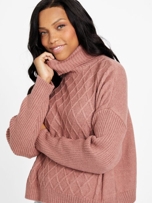 Dally Dijamantni Džemper Guess Shopping Pečeni Kesten