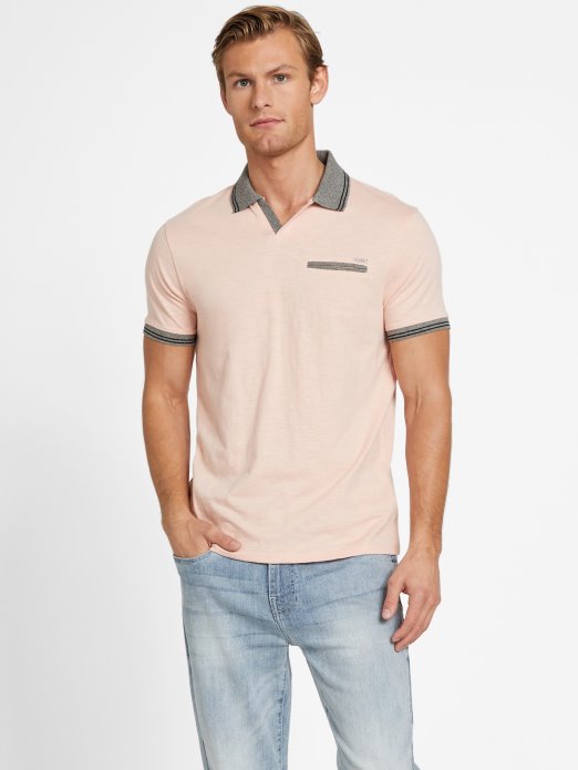 Denver Johnny Pocket Polo Vapor Rose Guess Shopping