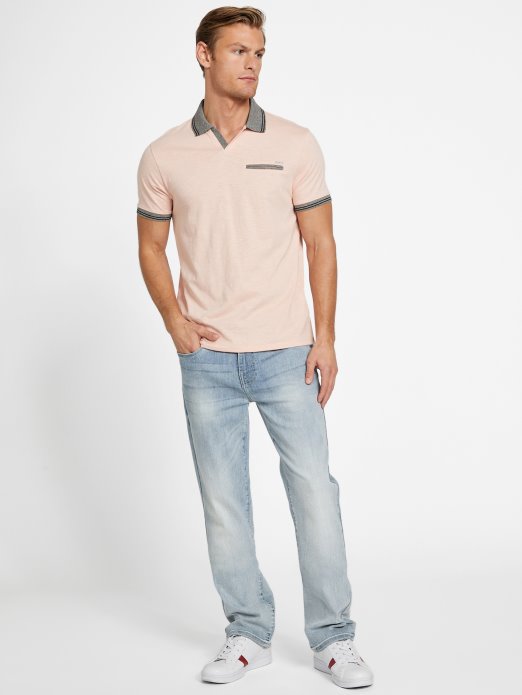 Denver Johnny Pocket Polo Vapor Rose Guess Shopping
