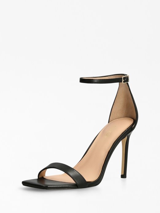 Devon Crna Sandala Od Prave Kože Guess Shopping