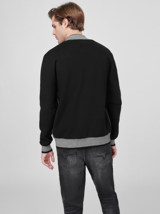 Diego Let Pulover Jet Black Multi Guess Shopping