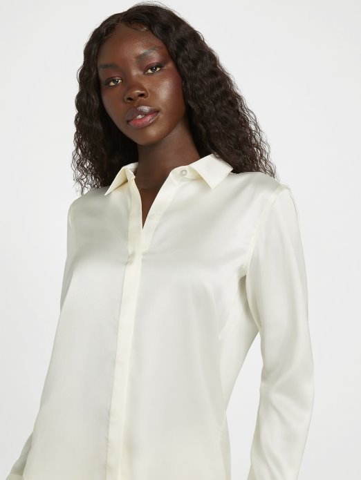 Dove White Guess Shopping Honor Satenska Košulja