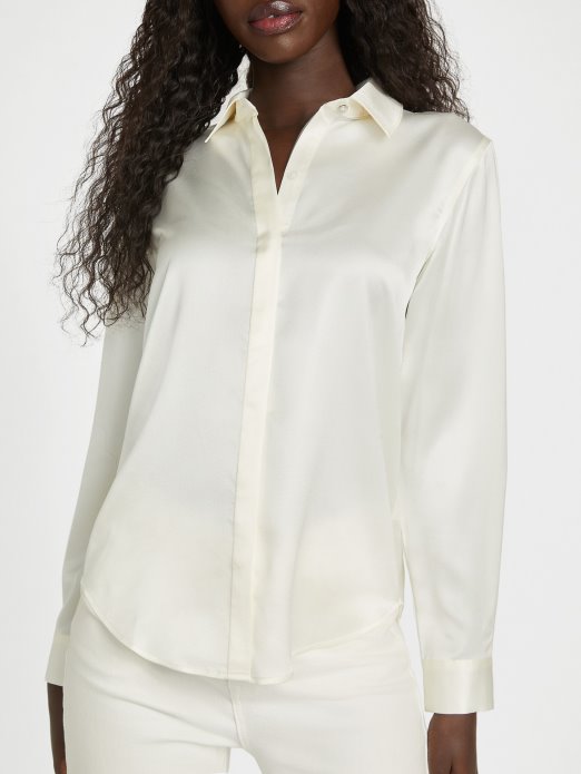 Dove White Guess Shopping Honor Satenska Košulja