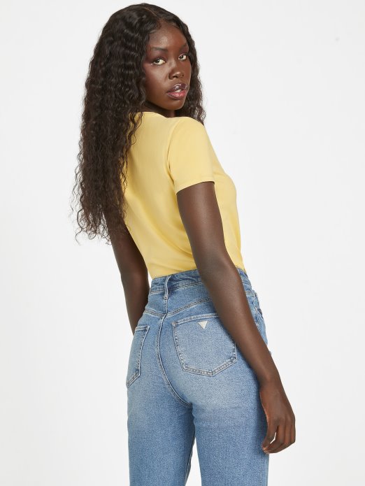 Dusty Sunrise Jill Rhinestone Logo Tee Guess Shopping