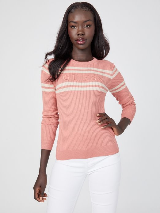 Džemper S Logotipom Venecije Crveni Glen Guess Shopping