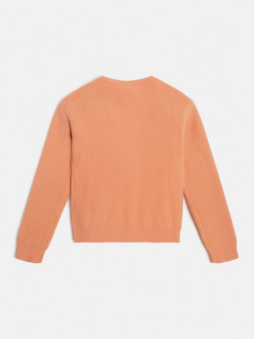 Džemper S Prednjim Logotipom Narančasta Guess Shopping