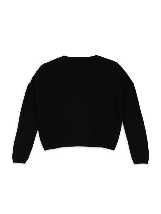 Džemper Sa šljokicama Od Mješavine Kašmira (7-16) Jet Crni Guess Shopping