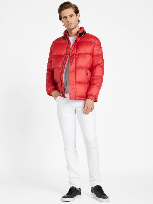 Eco Angelus Color-block Puf Jakna Rugby Crvena Guess Shopping