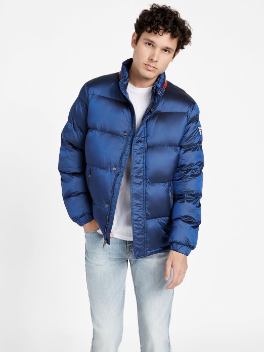 Eco Angelus Color-block Pufer Jakna Guess Shopping Kraljevsko Plava