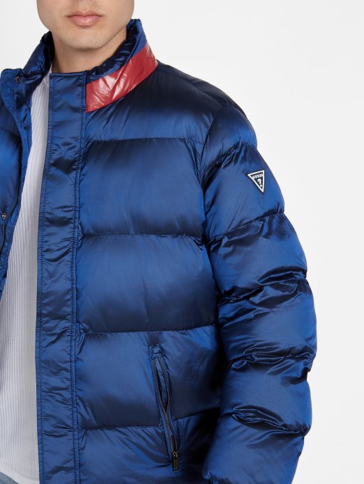 Eco Angelus Color-block Pufer Jakna Guess Shopping Kraljevsko Plava