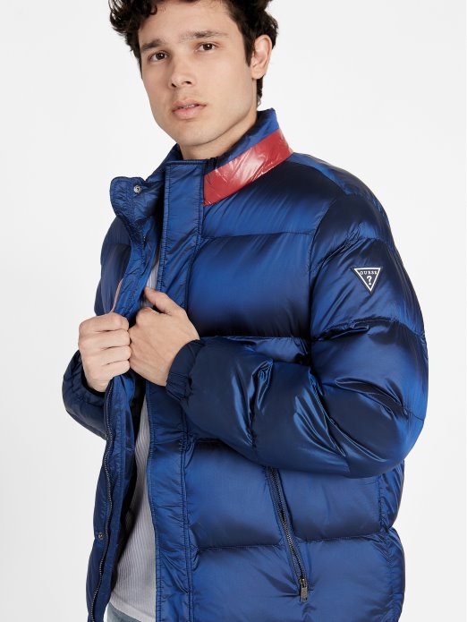 Eco Angelus Color-block Pufer Jakna Guess Shopping Kraljevsko Plava