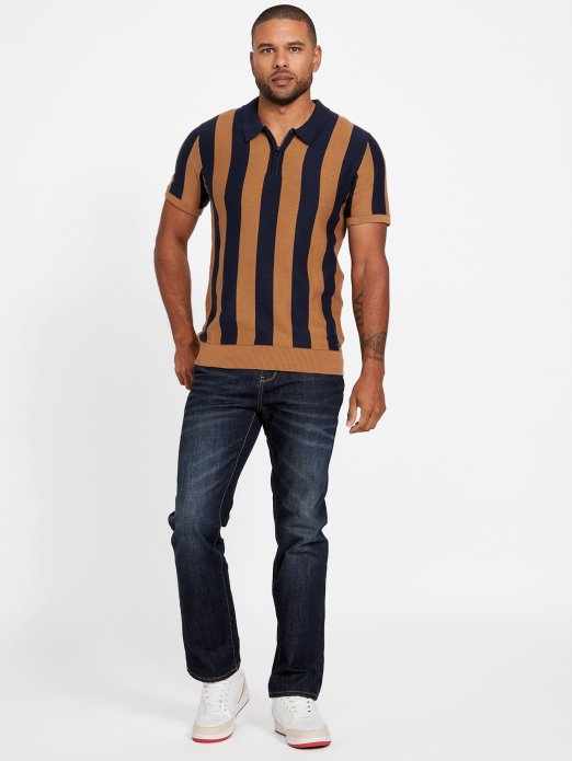 Eco Feiz Polo Polo S Poluzatvaračem Blackened Blue And Coconu Guess Shopping