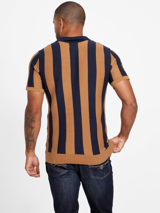 Eco Feiz Polo Polo S Poluzatvaračem Blackened Blue And Coconu Guess Shopping