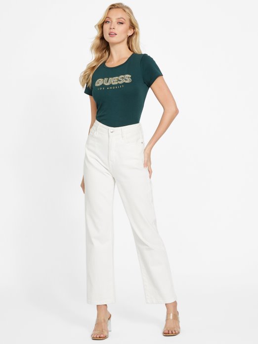 Eco Fran Logo Biserna Košulja Od Tamnog žada Guess Shopping