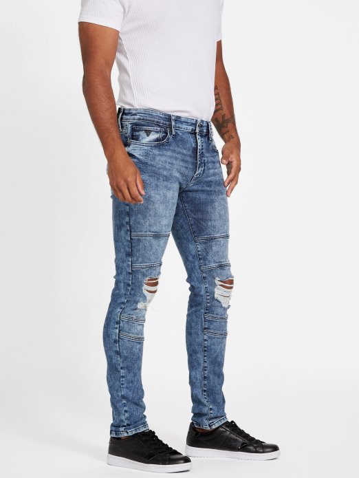 Eco Gasol Moto Uske Traperice Srednje Uništene Guess Shopping