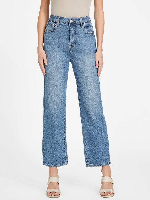 Eco Jolene Ravne Traperice Ultra Visokog Struka Guess Shopping Srednje Pranje