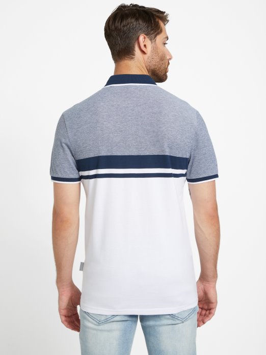 Eco Kai Color-block Polo Guess Shopping Pure White Multi