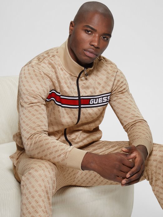 Eco Korbin Trenirka Jakna 4g Aop Bež Blanco Guess Shopping