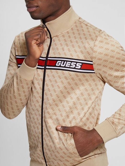 Eco Korbin Trenirka Jakna 4g Aop Bež Blanco Guess Shopping