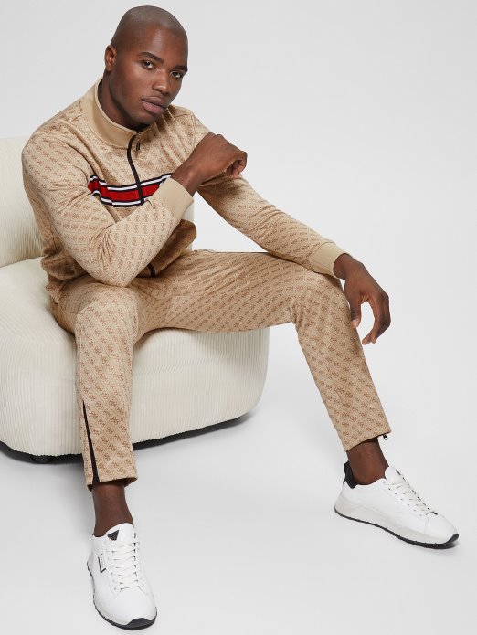 Eco Korbin Trenirka Jakna 4g Aop Bež Blanco Guess Shopping