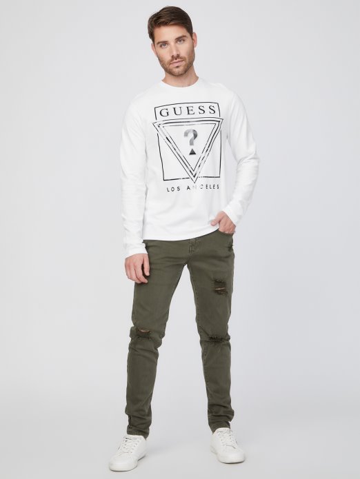 Eco Logo Majica Dugih Rukava čista Bijela Guess Shopping