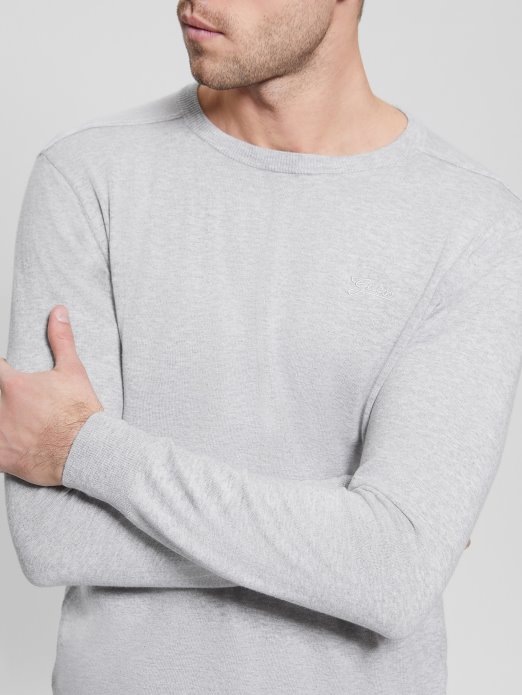 Eco Randall Džemper Od Mješavine Svile Light Stone Heather Guess Shopping