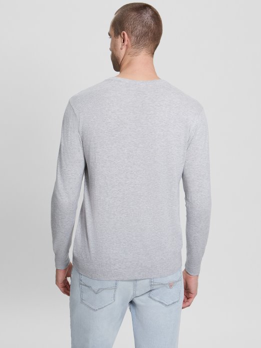 Eco Randall Džemper Od Mješavine Svile Light Stone Heather Guess Shopping