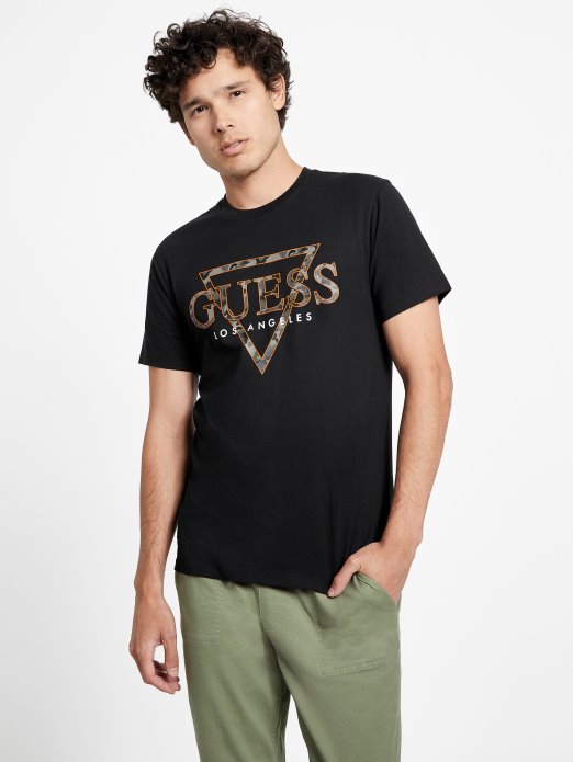 Eco Rinker Logo Tee Jet Black Guess Shopping