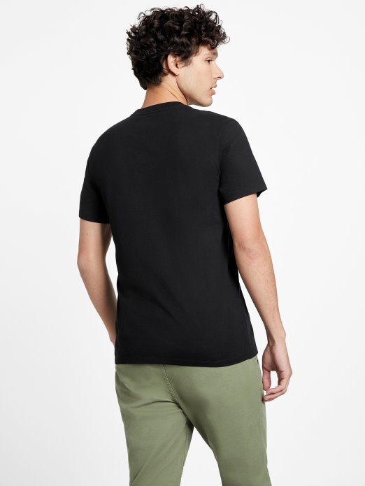 Eco Rinker Logo Tee Jet Black Guess Shopping