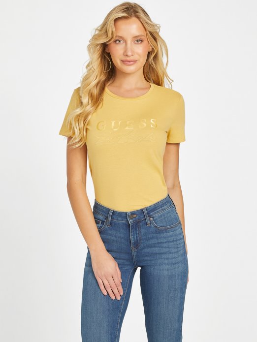 Eco Sallie Logo Tee Prašnjav Izlazak Sunca Guess Shopping