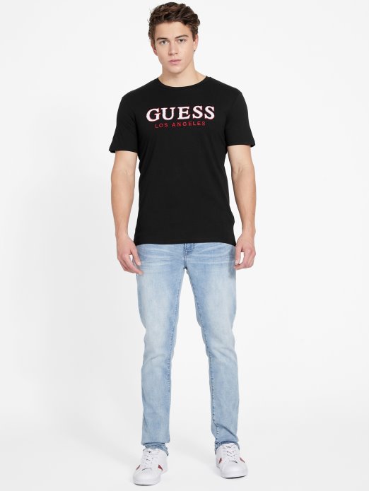 Eco Spont Majica S Okruglim Izrezom Guess Shopping Jet Crna