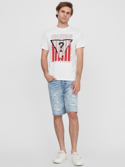 Eco Ulmo Logo Tee Pure White Guess Shopping