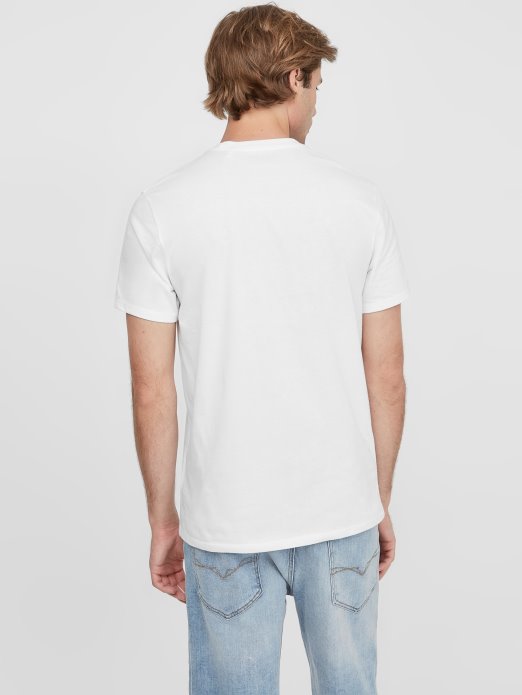 Eco Ulmo Logo Tee Pure White Guess Shopping