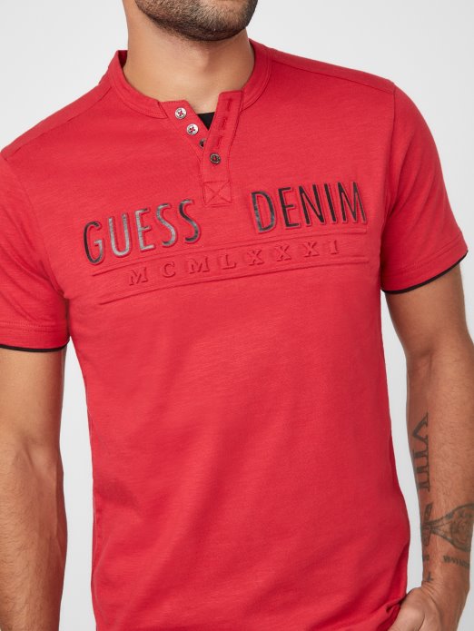 Edgar Henley Tee Guess Shopping Sveučilište Crvena