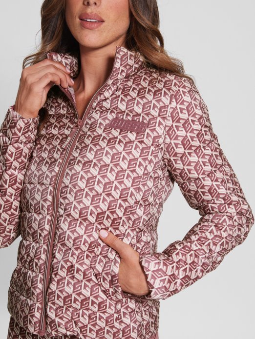 Eireen Puffer Jakna G Cube Red Combo Guess Shopping