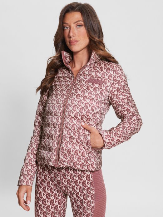 Eireen Puffer Jakna G Cube Red Combo Guess Shopping