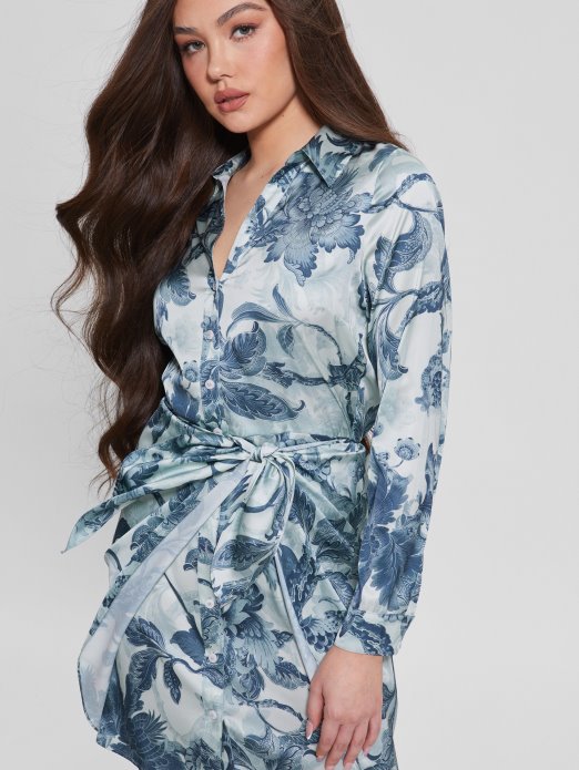 Eko Alya Haljina S Printom Guess Shopping Porculan Cvjetni Print Bl