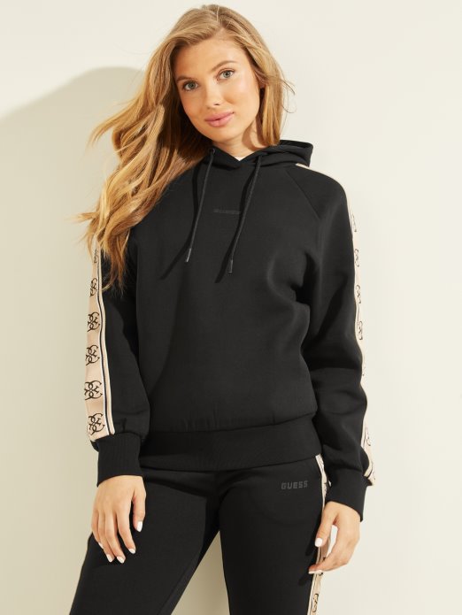 Eko Britney Logo Tape Hoodie Jet Crna Guess Shopping