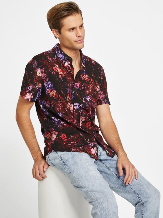 Eko Dontos Cvjetna Košulja Guess Shopping Jet Crna