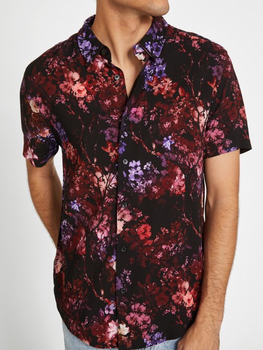 Eko Dontos Cvjetna Košulja Guess Shopping Jet Crna