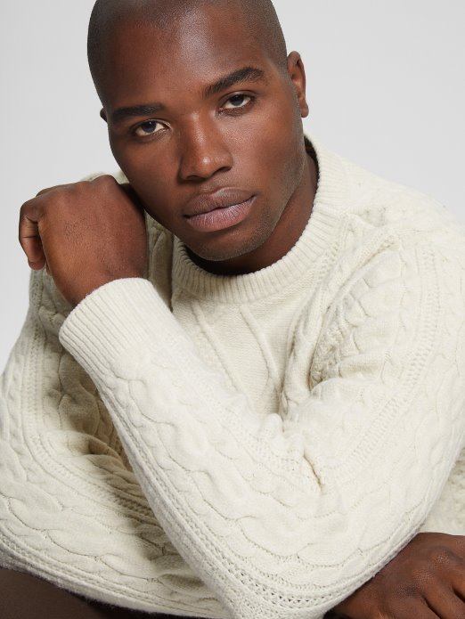 Eko Pleteni Džemper Guess Shopping Ecru Biser