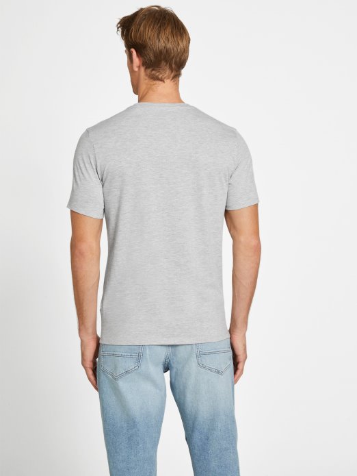 Eko Sveučilišna Majica S Okruglim Izrezom Svijetla Vrijesko Siva Guess Shopping