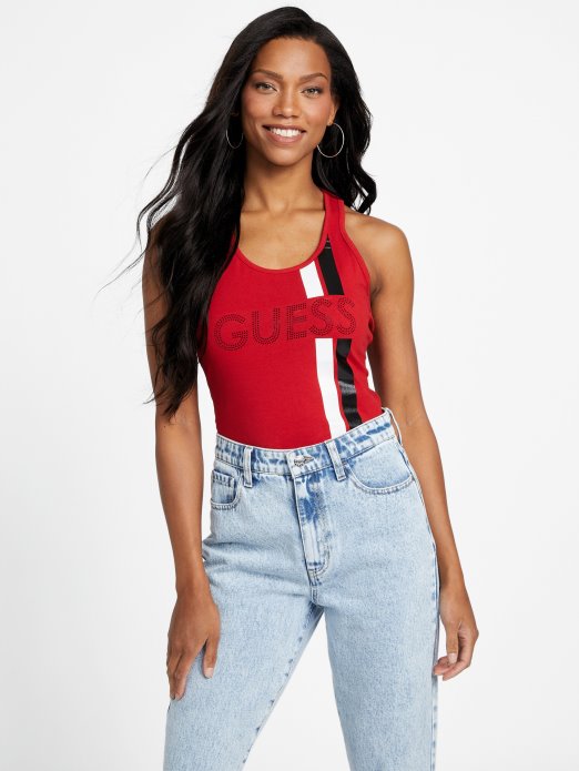 Eko Trkaći Logotip Tenk Pogodi Kupovina Ragbi Crvena