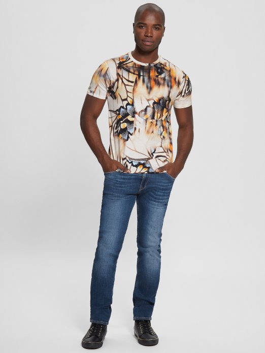 Eko Zamućeni Leptiri Tee Guess Shopping čista Bijela Multi