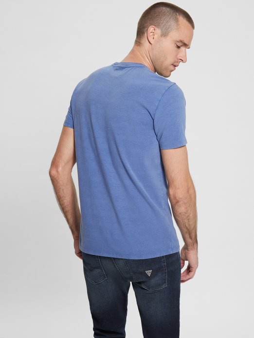 Eli Washed Tee Indaco Paper Multi Guess Shopping