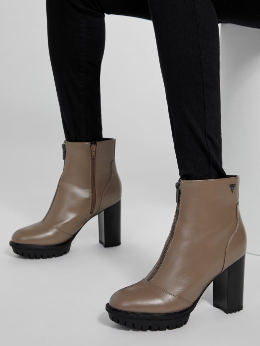 Emberly čizme S Patentnim Zatvaračem Taupe Guess Shopping