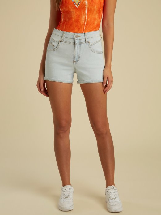 Flag Logo Traper Kratke Hlače Guess Shopping Svijetlo Plava