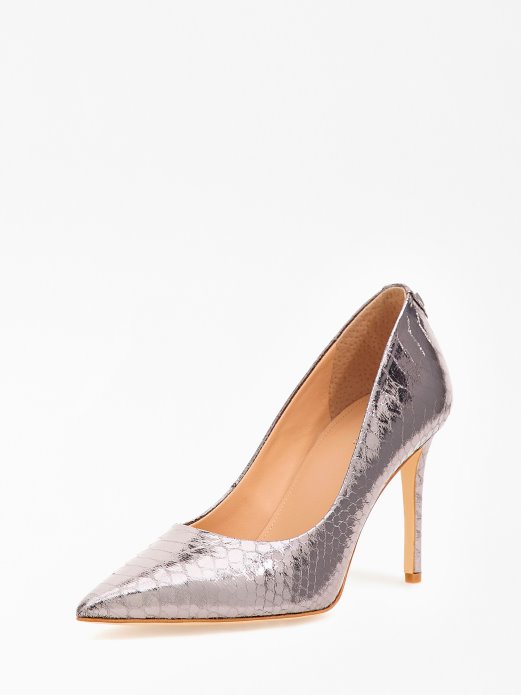 Foiled Piera Court Shoes Srebro Guess Shopping