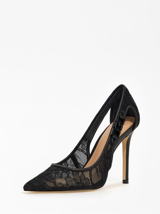 Gabbi čipkasta Dvorska Cipela Crna Guess Shopping