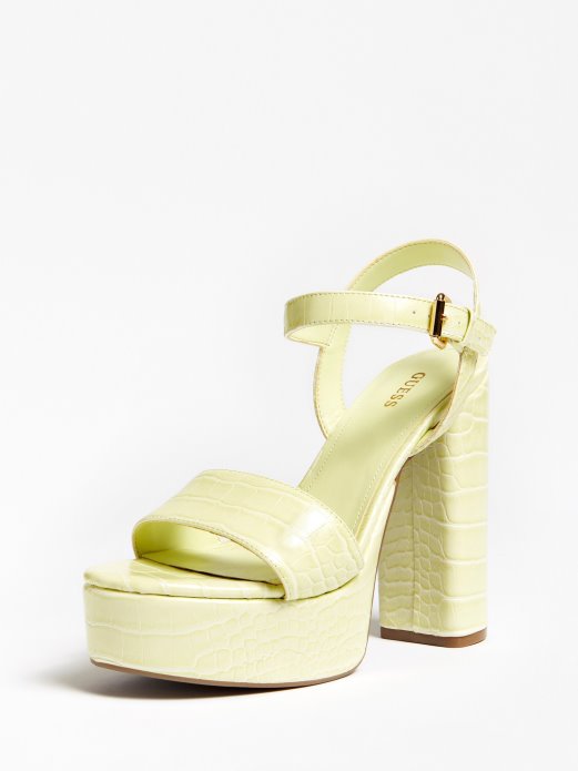 Gabela Krok Print Sandala žuta Guess Shopping